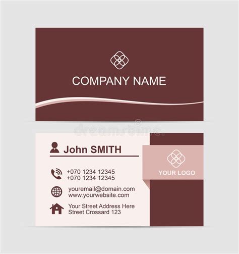 Abstract Red Business Card Template Stock Vector - Illustration of sign, element: 278042872