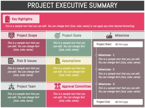 Free - Project Executive Summary PowerPoint Template and Google Slides Theme