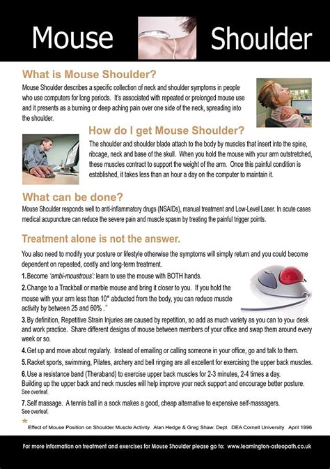 Mouse Shoulder - Jane OConnor & Associates | Osteopaths UK