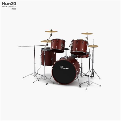 Drum Kit 3D model - Life and Leisure on Hum3D