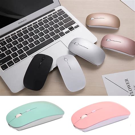 Wireless Laptop Tablet Mouse for Computer Android Tablets Windows PC Rechargeable Usb Mouse for ...