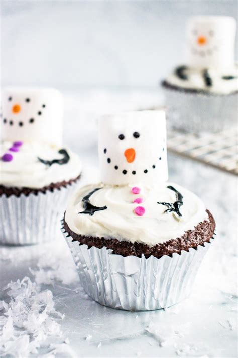 Snowman Cupcakes - Little Sunny Kitchen