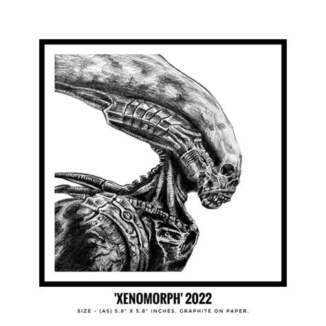 I tried to draw 'Xenomorph' from Alien franchise. I have used HB, 2B ...