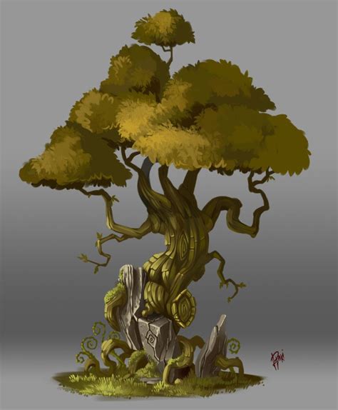 Concept Art. Tree 004, Raki Martinez | Artstation concept art, Concept art drawing, Tree art