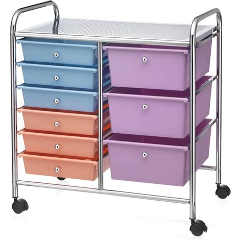 Pastel Rolling Organiser 9 Drawers | Hobbycraft | Drawer unit, Home organisation, Drawers