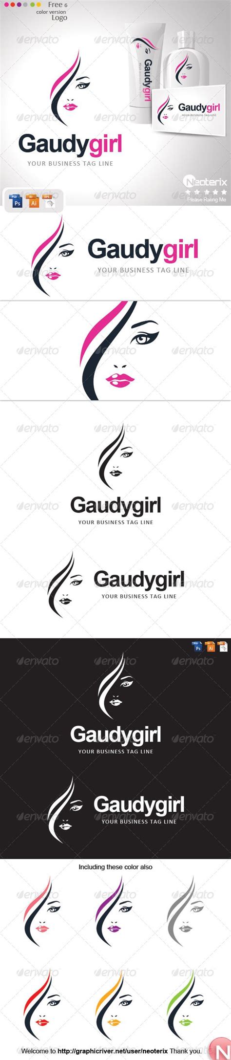 Gaudy Girl | Logo design template, Logo templates, Fashion design for kids