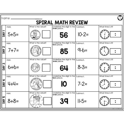 2nd Grade Spiral Math Week 2 At Lucky Little Learners - 2nd Grade Math Worksheets