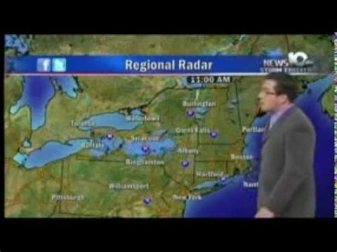 WTEN/News 10 ABC (Albany NY): Weather w/Brian Bachman, 1/8/2012 6:15pm - YouTube