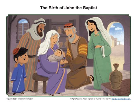 The Birth of John the Baptist Sermon Picture - Children's Bible ...