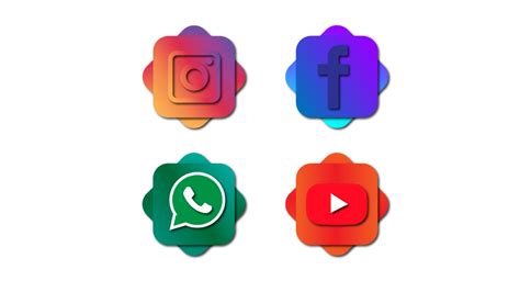 Social media icon Instagram facebook youtube whatsapp logo symbol ...