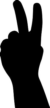 Hand Silhouette Peace Sign transparent PNG - StickPNG