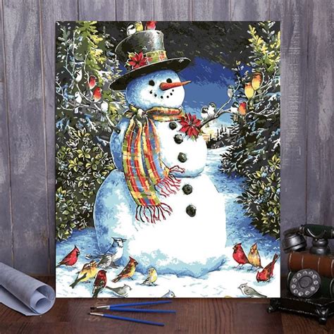 DIY Painting By Numbers - Snowman – Colourmost