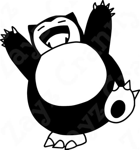 Snorlax SVG File FLAT - Etsy