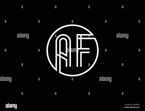 A F letter sign symbol. Initial Letter A F Logo Design Vector Template. Monogram logo Stock ...