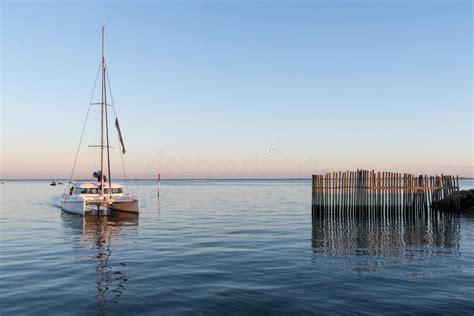 Arcachon Bay, France, Harbor of Andernos at Sunset Stock Image - Image of harbor, ferret: 96883331