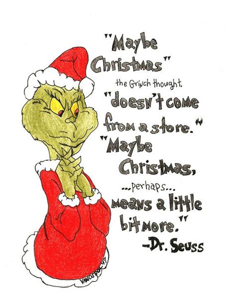 THE GRINCH QUOTE Christmas Art Poster Print By Scott D Van | Christmas quotes grinch, Christmas ...