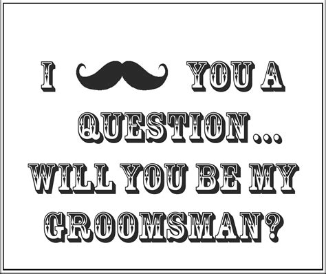 Printable "Will you be my Groomsman?" Gift box insert. | Be my ...