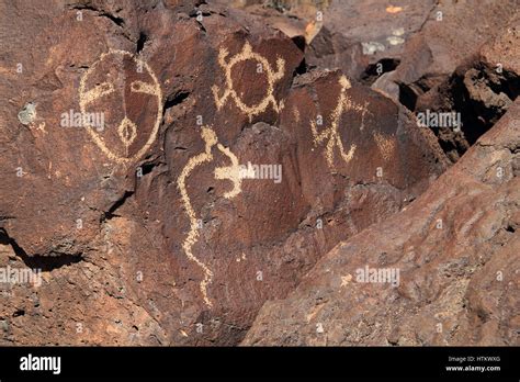 Ancient Native American Rock Art at Petroglyph National Monument in Albuquerque, New Mexico ...