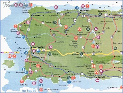 Puerto Rico Map Beaches - ToursMaps.com