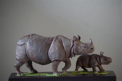 One Horn Rhino Sculpture/Model by Indiwild, 1 of the best Sculpture - Wildlifekart is an online ...