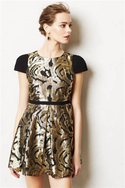 Lyst - Anthropologie Gramercy Dress in Metallic