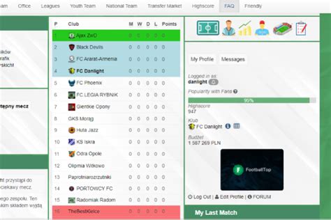 Footballtop - Football Manager Online - Simulation browser games