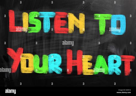 Listen To Your Heart Concept Stock Photo - Alamy