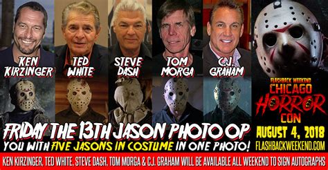 Massive Five Jason Actor Photo-Op Coming To Chicago This August! - Friday The 13th: The Franchise