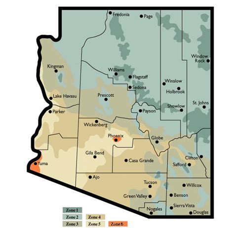 Arizona Climate Zones Map For Vegetable Gardens Of The Arizona Desert Environment Pictures ...