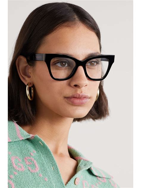 Black Cat-eye acetate optical glasses | GUCCI EYEWEAR | NET-A-PORTER