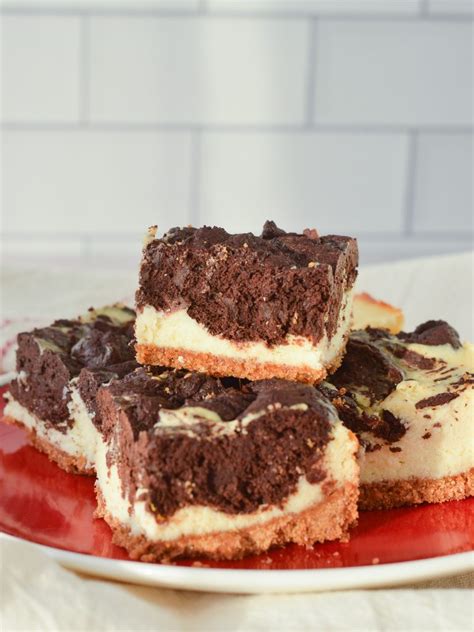 Cheesecake Brownies with Graham Cracker Crust - Sugar Dish Me