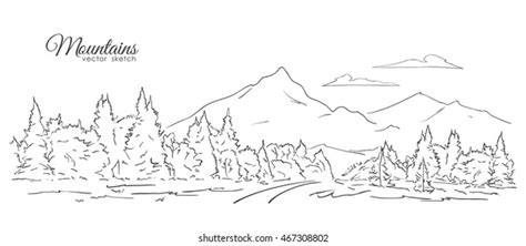 42,330 Line Drawing Landscape Mountains Images, Stock Photos, and Vectors | Shutterstock