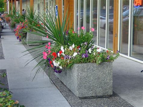 precast concrete decorative barrier planters Coquitlam Centre rental - Sanderson Concrete