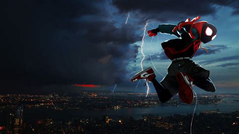 spiderman in the spider verse wallpaper Spider verse man into 4k ...