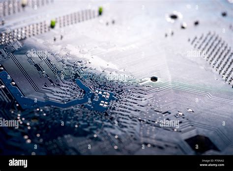 Closeup view of electronic circuit logic board Stock Photo - Alamy