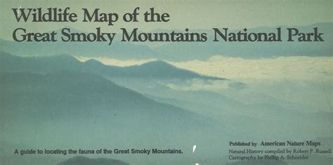 Wildlife Map of the Great Smoky Mountains National Park by American ...