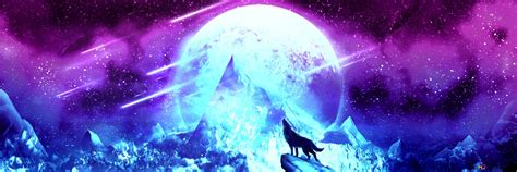 Full Moon Wolf Howling 4K wallpaper download