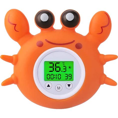 Digital Baby Bath Thermometer - LED Water Temperature & Room Gauge with ...