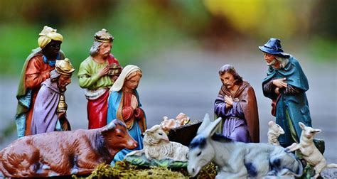 HD wallpaper: shallow focus photography of the nativity decor ...