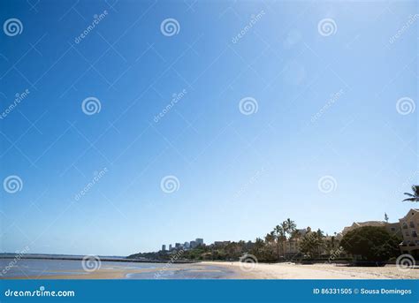 Maputo City Beach Area with Clean Water Stock Image - Image of perfect ...