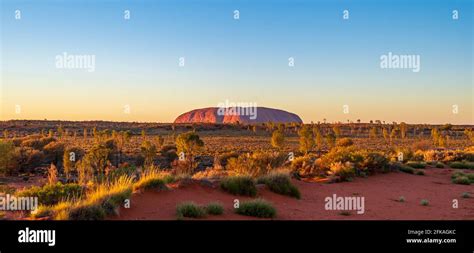 Uluru at sunrise Stock Photo - Alamy