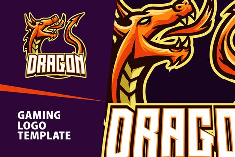 Orange Dragon Mascot Gaming Logo Design Graphic by sixtwenty studio · Creative Fabrica