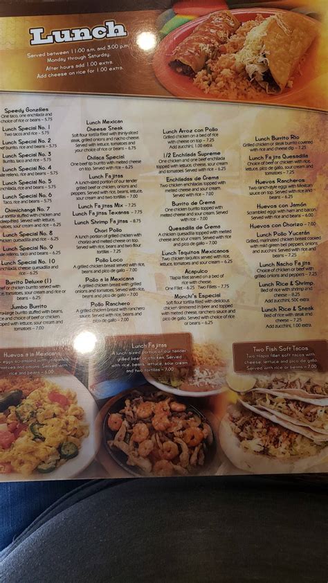 Menu at Rio Grande Mexican Grill restaurant, Yanceyville