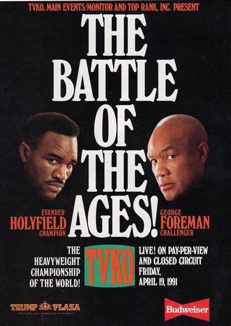 HOLYFIELD Vs FOREMAN Fight Poster Laminated Print - Etsy