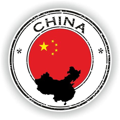 China Seal Sticker Round Flag for Laptop Book Fridge Guitar Motorcycle ...