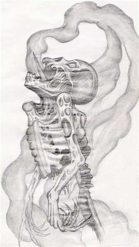 smoking skeleton by bashful on DeviantArt