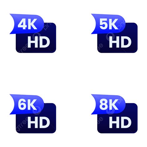 Gambar Clipart Ikon Resolusi Video Tombol 4k 5k 6k 8k Hd Vektor, 4k Hd, 5k Hd, 6k Hd PNG dan ...