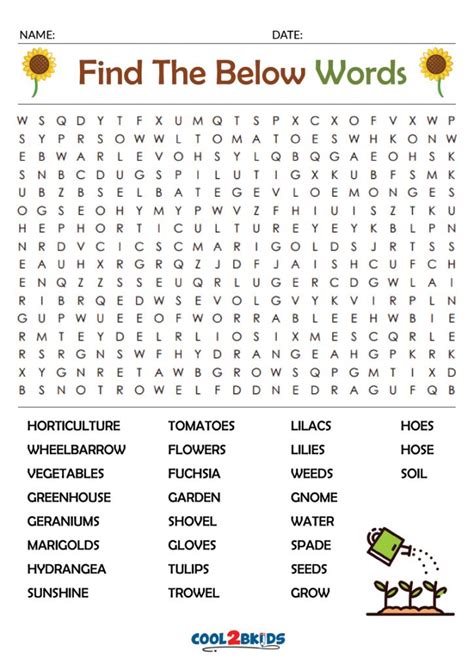 Adult Word Search Printable