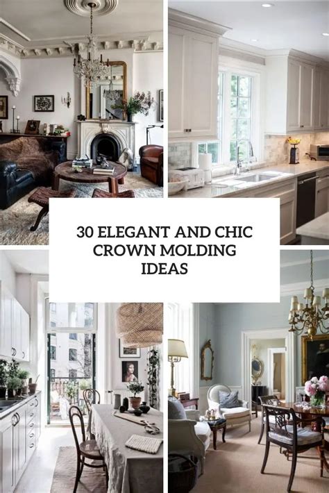 30 Elegant And Chic Crown Molding Ideas - DigsDigs