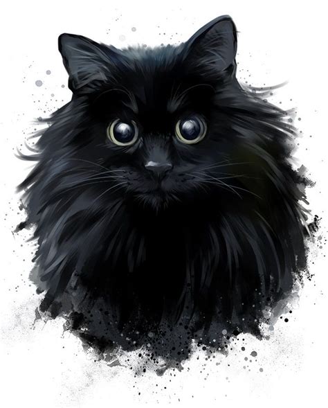 THE BLACK CAT by Lorri Kajenna | Black cat drawing, Black cat tattoos, Black cat painting